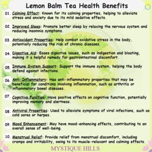 Lemon balm uses and benefits